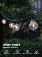 Brightown 200FT LED Outdoor String Lights - Patio Lights with 100 Shatterproof Clear Dimmable Edison Bulbs, Waterproof Connectable Hanging Lights for Outside Backyard Porch Party Christmas Decoration