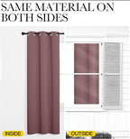 NICETOWN Room Darkening Curtains Drapes for Daughter's Bedroom, Window Treatment Thermal Insulated Grommet for Living Room (Dusty Bean Paste, 2 Panels, 42 by 63)