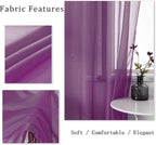 DUALIFE Dark Purple Curtains 63 Inch Length for Bedroom Girls 2 Panels Set Grommet Semi Transparent Window Drapes Sheer Voile Royal Purple Thin Curtains for Living Room Violet Plum 52x63 Inches