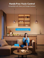 Govee Smart Light Bulbs, 1200 Lumens Dimmable BR30 Bulbs, RGBWW Color Changing Light Bulbs, WiFi & Bluetooth LED Bulbs, 16 Million Colors, Music Sync, Compatible with Alexa, Google Assistant, 6 Pack