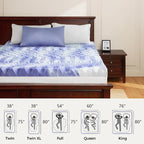 Dreamsmith 3 Inch Queen Memory Foam Mattress Topper,Gel Infused 7-Zone Foam Mattress Topper for Pressure Relief, CertiPUR-US Certified, Queen Size Mattress Pad