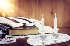 The Dreidel Company Shabbat Candlesticks Candle Holders Silver Plated, 2 Candlesticks Set (6 Sets)
