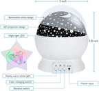 Night Light for Kids, Kids Night Light Nebula 360 Degree Rotation - 4 LED Bulbs 12 Light Color Star Projector Changing with USB Cable, Romantic Gifts for Men Women Children