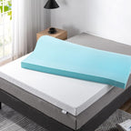 ZINUS 3 Inch Ultra Cooling Gel Memory Foam Mattress Topper with Cooling Cover, CertiPUR-US Certified, Queen, White