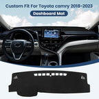 Dashboard Cover Mat Custom Fit for Toyota Camry 2018-2023 2024 Dash Cover Nonslip Dash Mat Protector Sunshade No Glare Black