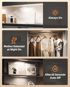 EZVALO 6-Pack Under Cabinet Lighting, Wireless Closet Lights, 50 LED Rechargeable Motion Sensor Light, Dimmable, 3 Color Temperatures, 11.8 inch Counter Lights for Kitchen, Pantry, Bedroom, Wardrobe