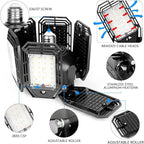 2 Pack LED Garage Lights 180W Deformable 18000LM Close to Ceiling Light Fixtures E26 E27 Screw-in Six Leaf Glow Lighting, Ultra Bright LED Shop Light with 6 Adjustable Panels for Work Shop Warehouse