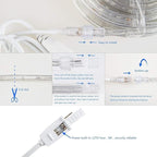 LED Rope Lights, Daylight White 110V 6000K, Indoor or Outdoor, 20ft, Perfect for Deck, Garden, Patio, Landscape Lighting, Bedroom Décor, Waterproof, Ideal for Backyards, Decorative Lighting
