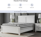 Signature Design by Ashley Queen Size Chime 8 Inch Medium Firm Innerspring Mattress with Pressure Relief Quilt Foam, Fiberglass Free, Mattress In A Box