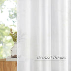 NICETOWN Voile White Sheer Curtains 84 inches Long for Sliding Glass Door, Grommet Casual Airy & Elegant Extra Wide Window Treatments for Bedroom/Living Room, W66 x L84, 2 Panels