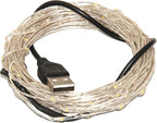 Karlling USB Plug in LED Fairy Lights,50 LED Bulbs 16 Ft Silver Wire Starry String Lights for Bedroom Patio Garden Party Wedding Commercial Lighting (Red)