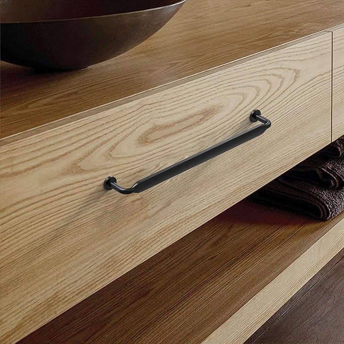 Asidrama 10 Pack 7.5 Inch(192mm) Matte Black Kitchen Cabinet Handles, Cabinet Pulls Kitchen Cabinet Hardware for Cupboard Drawer Pulls