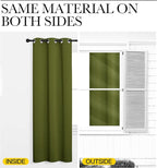 NICETOWN Olive Green Blackout Curtains 102 inches Length for Living Room, 2 Panels, 55" Wide, Thermal Insulated Long Drapes for Large Window