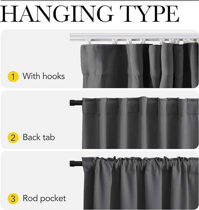 NICETOWN Room Divider Curtain & Adjustable Ceiling Track Set, W100 xL84 Blackout Curtain for Sliding Door/Living Room/Office Privacy, No Light Leakage Drape Easy Installation, 1 Panel, Grey