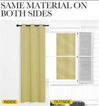 NICETOWN Bedroom Curtain Panels Blackout Draperies, Thermal Insulated Solid Grommet Blackout Curtains/Drapes (Paler Yellow, 1 Pair, 34 by 72-inch)
