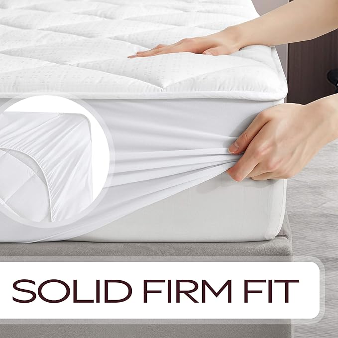 MAXI Twin XL Size Mattress Pad - Luxurious Cotton Sateen Mattress Protector - Soft, Comfortable, and Breatheable Mattress Cover - Mattress Pad Protects Mattress from Dust, Dirt, Spills, and Stains.