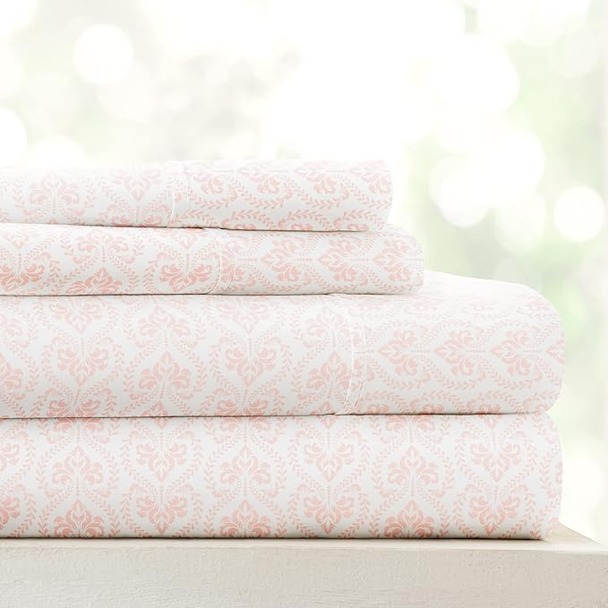 Linen Market 3 Piece Twin Bedding Sheet Set (Pink Classic) - Sleep Better Than Ever with These Ultra-Soft & Cooling Bed Sheets for Your Twin Size Bed - Deep Pocket Fits 16" Mattress