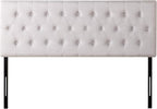 ZINUS Trina Upholstered Headboard, Button Tufted Upholstery, Adjustable Height, Easy Assembly, Light Grey, Full