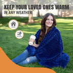GO Premium Plush Soft Throw Blanket for Couch - Navy Blue Fleece Blanket for Living Room, Bedroom, Home Decor - Small Couch Blanket for Men, Women (50x60 Inches)