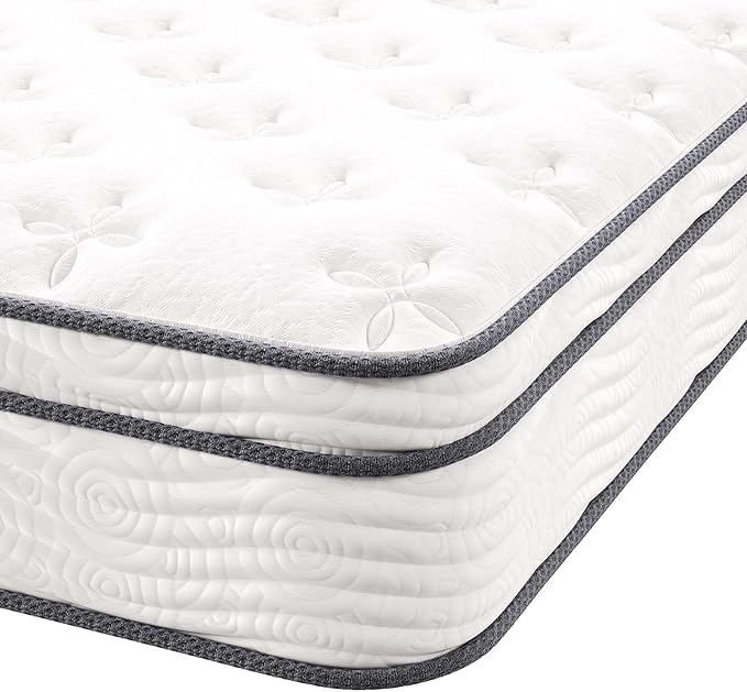 Modway Jenna 10” Innerspring and Memory Foam Full Mattress With Individually Encased Coils