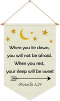 Christian Wall Banner Kids Religious Bible Verse Hanging Pennant Flag Banner motivational Inspirational Christian Wall Decor for Kids Room Nursery Playroom Baby Room Christmas Birthday Gifts