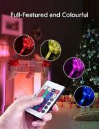 111111 Battery Powered Led Strip Lights,2 Pack 6.56ft Strip Lights Battery Operated Led Strip Kit,24-Keys Remote Controlled,DIY Indoor and Outdoor Decoration