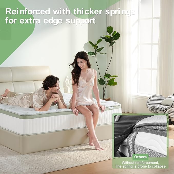 Full Size Mattress,12 Inch Full Mattress in a Box,Memory Foam Hybrid Mattress,with Individual Pocket Spring - Pressure Relief, Motion Isolation, Cool Sleep, CertiPUR-US Certified, 75''L x 54''W