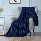 Walensee Fleece Blanket Plush Throw Fuzzy Lightweight (King Size 108x90 Navy Blue) Super Soft Microfiber Flannel Blankets for Couch, Bed, Sofa Ultra Luxurious Warm and Cozy for All Seasons