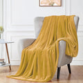 Walensee Fleece Blanket Plush Throw Fuzzy Lightweight (XL-Twin Size 66x90 Honey Gold) Super Soft Microfiber Flannel Blankets for Couch, Bed, Sofa Ultra Luxurious Warm and Cozy for All Seasons