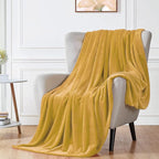 Walensee Fleece Blanket Plush Throw Fuzzy Lightweight (XL-Twin Size 66x90 Honey Gold) Super Soft Microfiber Flannel Blankets for Couch, Bed, Sofa Ultra Luxurious Warm and Cozy for All Seasons