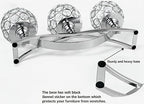 Silver Crystal Candle Holders Decorative Candelabra, Metal 3 Arm Candlesticks Holder Centerpieces for Wedding Party Baby Shower Dining Room Coffee Table Decor candelabros para centros de mesa