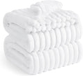 Bedsure GentleSoft White California King Size Blanket for Couch - Cozy Soft Blankets for Women, Cute Small Fleece Throws for Girls, Birthday Gifts for Women, White, 102x96 Inches