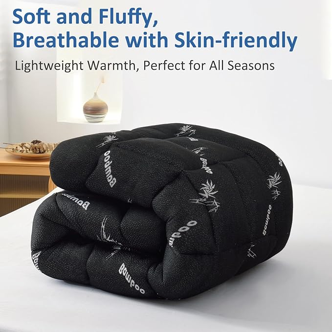 Favorland Mattress Topper King Size - Cooling Extra Thick Breathable Viscose Made from Bamboo Mattress pad - Soft Quilted Fitted Mattress Cover with 900 GSM Down Alternative Fill (8-21”Deep Pocket)
