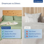 DREAMCARE King Size Sheets Set – 6 pcs Cooling Bed Sheets – up to 21” Deep Pocket King Sheet Set – 2500 Supreme Collection – Extra Soft 100% Brushed Microfiber Hotel Luxury with Side Pocket – S Green