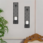 Sziqiqi Wall Candle Holder Decorative Candle Sconces - Wall-Mount Pillar Candles Holders for Living Room, Bathroom, Farmhouse, Wedding - Set of 2