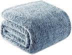 Exclusivo Mezcla Plush Fuzzy Fleece Bed Blanket King Size, Super Soft, Fluffy and Warm Blankets, Suitable for All Seasons (Mixed Teal, 90x104 Inches)