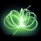 MaxLax EL Wire Lemon Green, 32.8ft/10m Portable Battery Pack Neon Light Strip 360° Cuttable Glowing Rope Lights for Parties, Halloween, DIY Decoration