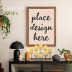 Candelabra Fireplace Candle Holder: Black Metal Pillar Candle Holders for Inside Fireplace Mantle Decor Floor Candelabras Table Centerpiece