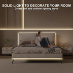 16.4ft COB LED Strip Light with Remote, 3000K Dimmable Bright Warm White Led COB Strip Light, White Continuous Led Strip Light for Mirror, Stair, Cabinet, Room