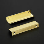 Ravinte Hardware 12 Pack Gold Cabinet Handles, 4.75 Inch (120mm) Finger Edge Pulls, 3.75 Inch Hole Center, Finger Pulls for Cabinets