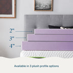 LUCID 3 Inch Lavender Infused Memory Foam Mattress Topper, Full Size – Ventilated Design – Pressure Relieving Bed Topper - Mattress Pad – CertiPur Certified