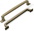 Khtumeware 6 Pack 6-1/4 Inch Cabinet Handles - Brushed Antique Brass Pulls & Drawer Handles