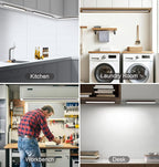 Under Cabinet Lighting Plug in, 12 Inch 1 Pc, Linkable AC120V 3CCT 3000K/4000K/5000K Ultra Slim, LED Under Cabinet Lights for Counter Light, Kitchen, Shelf, Sink, Workshop, Desk, Bronze