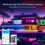 100ft Outdoor LED Strip Lights Waterproof, IP67 Waterproof LED Light Strips with Remote and APP Control, Timing, Music Sync RGB Exterior LED Rope Lights for Outside, Roof, Deck, Balcony, Garden, Pool