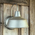 Design House Mason Barn Light Indoor/Outdoor Wall Mount Modern Industrial Farmhouse Wall Light for Patio, Garage, Bathroom, Office, Kitchen, 10-Inch, Galvanized Paint, 579383, Larger Version