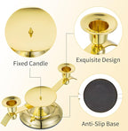Unity Candle Holder for Wedding Ceremony Set - Romadedi 3 Arm Metal Gold Candle Stand for Pillar Taper Candlestick Unity Candles Centerpiece Decor Bride Reception Anniversary Decoration Gift