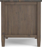SIMPLIHOME Ela SOLID WOOD 20 inch Wide Rectangle Transitional End Table in Smoky Brown for the Living Room and Bedroom
