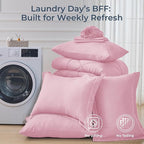 HEVUMYI Pink King Comforter Set - 7-Piece All Season Bed in a Bag King, Ultra Soft Bedding Set with Comforter, Flat Sheet, Fitted Sheet, Pillowcases, Pillow Shams, Pink