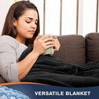 Walensee Fleece Blanket Plush Throw Fuzzy Lightweight (Twin Size 60x80 Black) Super Soft Microfiber Flannel Blankets for Couch, Bed, Sofa Ultra Luxurious Warm and Cozy for All Seasons