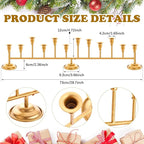 Chengu Gold Candelabra Candle Holders 12 Arm 7 Inch Tall Taper Candlestick Holder Vintage Table Centerpiece Decor for Christmas Wedding Birthday Party Dining Room Holiday Mantle Fireplace Kitchen